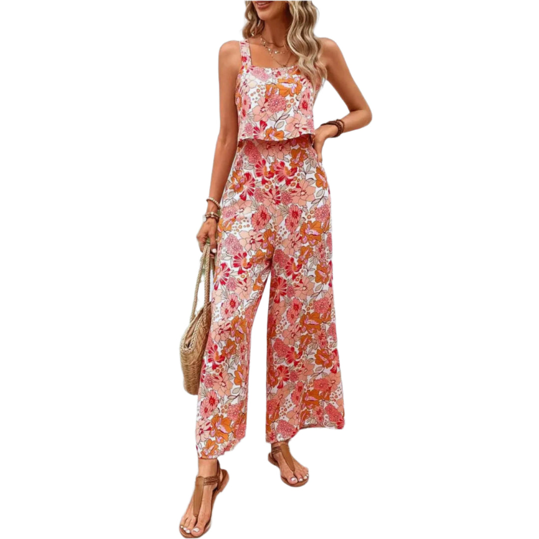 Dames Zomer Romper Mouwloos Bloemenprint 0