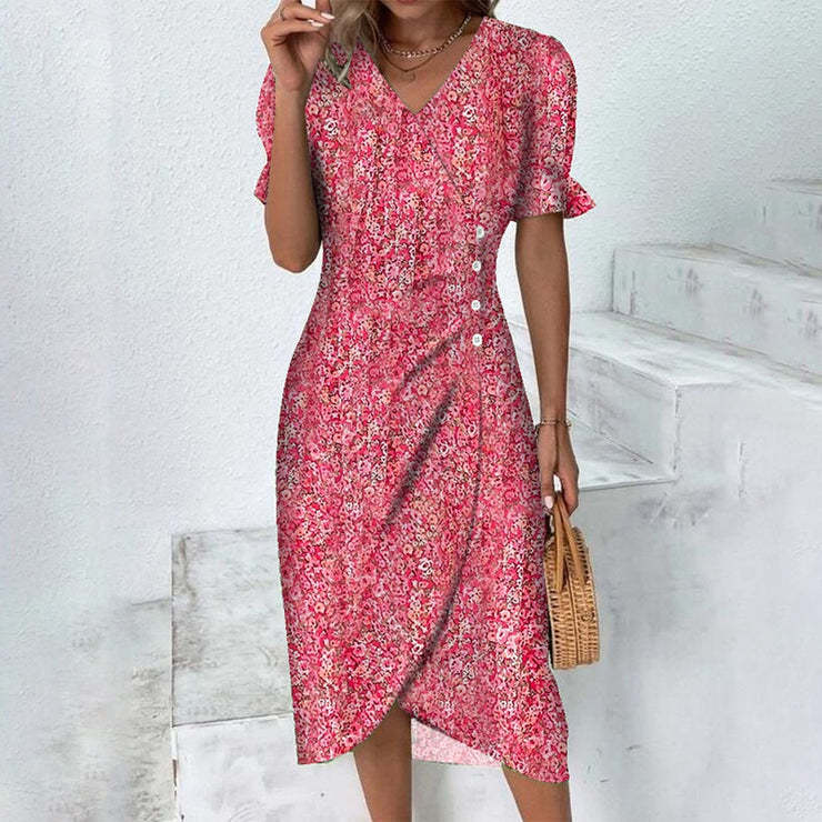 Dames Zomerjurk Knie-lengte Lichtgewicht Polyester Casual Jurkjes 1
