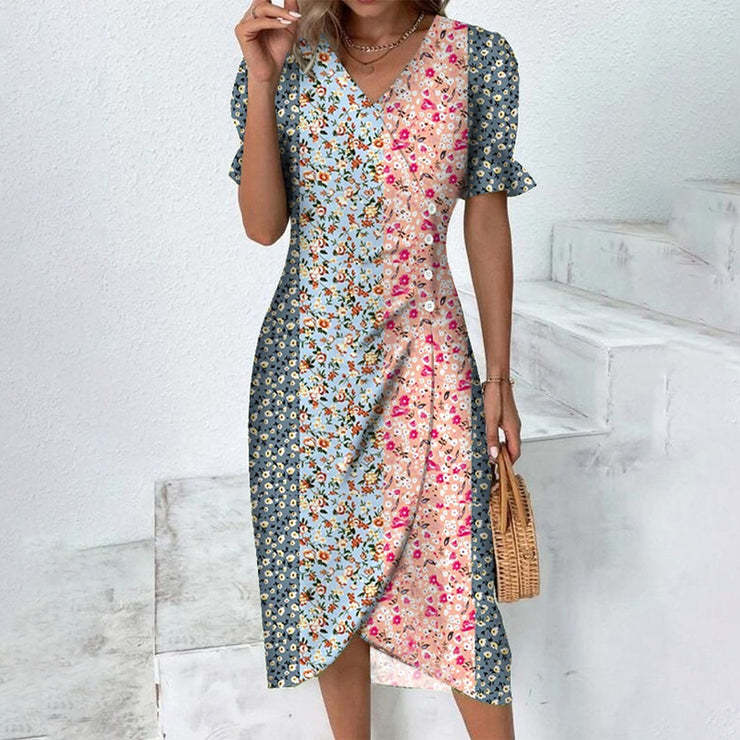 Dames Zomerjurk Knie-lengte Lichtgewicht Polyester Casual Jurkjes 10