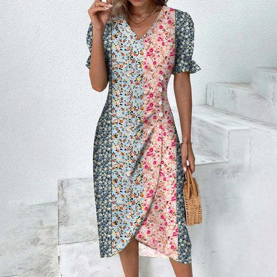 Dames Zomerjurk Knie-lengte Lichtgewicht Polyester Casual Jurkjes 10