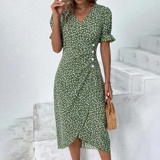 Dames Zomerjurk Knie-lengte Lichtgewicht Polyester Casual Jurkjes 2