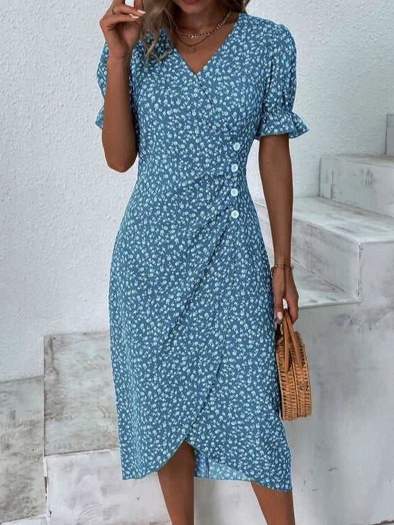 Dames Zomerjurk Knie-lengte Lichtgewicht Polyester Casual Jurkjes 4