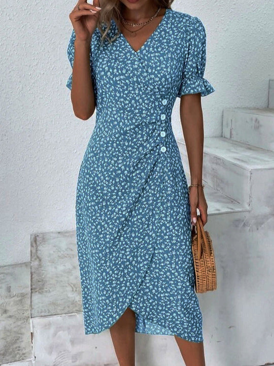 Dames Zomerjurk Knie-lengte Lichtgewicht Polyester Casual Jurkjes 4