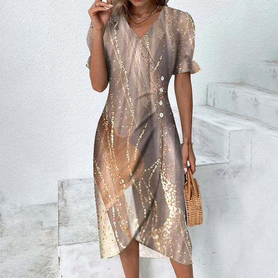 Dames Zomerjurk Knie-lengte Lichtgewicht Polyester Casual Jurkjes 6