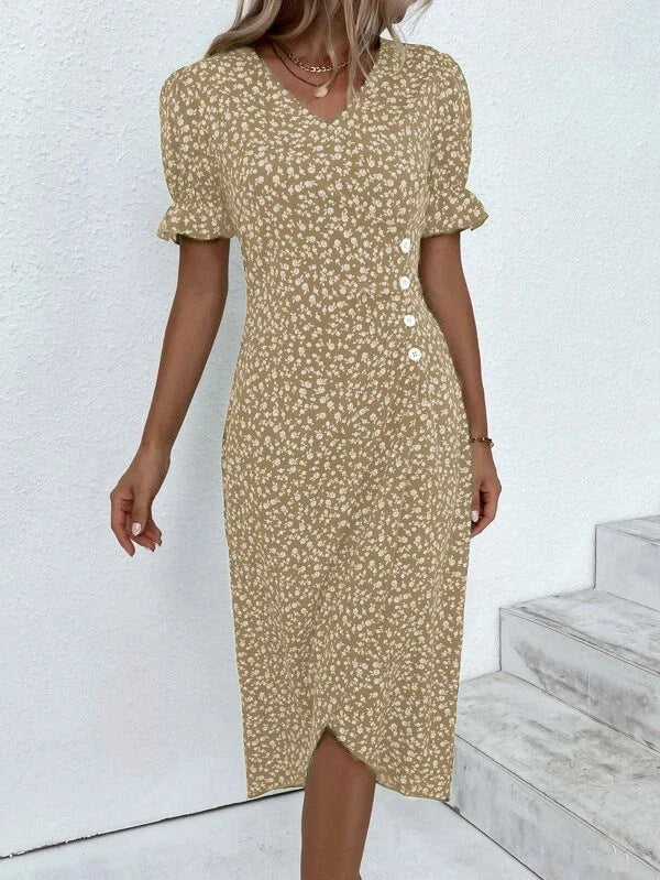 Dames Zomerjurk Knie-lengte Lichtgewicht Polyester Casual Jurkjes 9