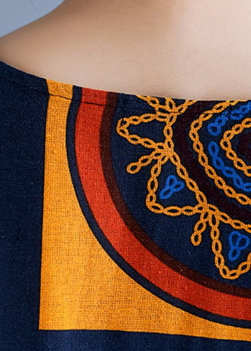 Dames Zomerjurk Met Bloemenprint en O-hals 3