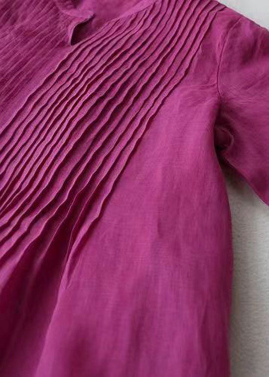 Dames Zomerjurk V-hals Gerimpeld met Zakken 2