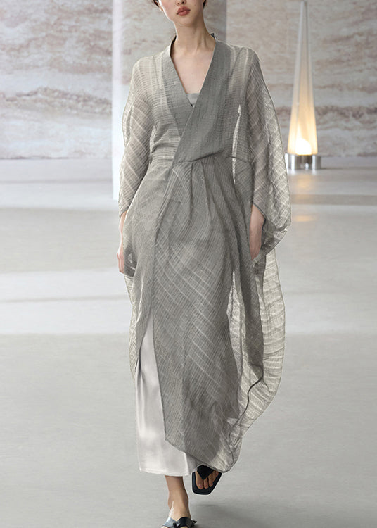 Dames Zomerjurk V-hals Patchworkstijl 1