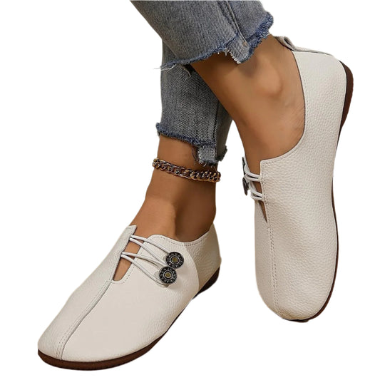 Dames Zwarte Loafers Casual Minimalistisch Lichtgewicht Met Strap 0