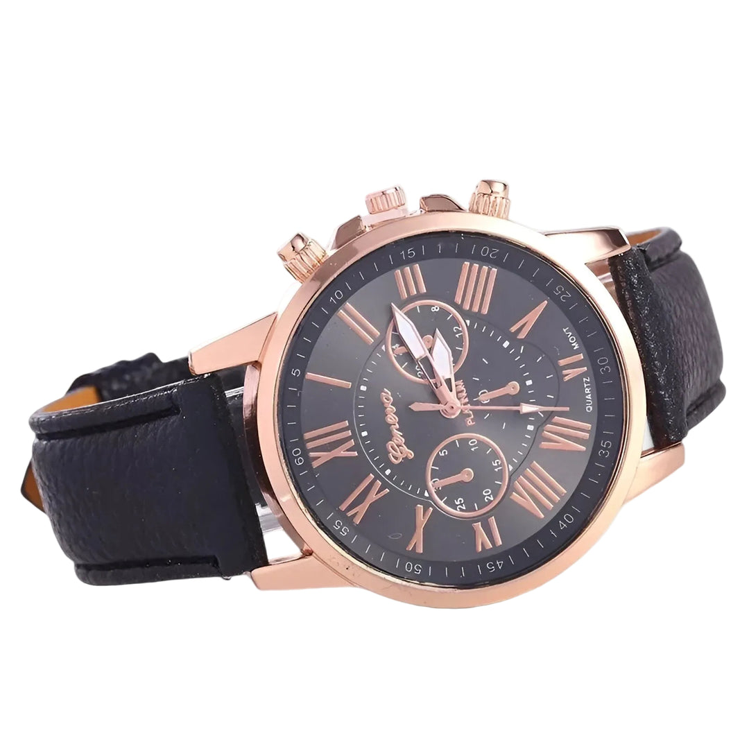 Dameshorloge Minimalistisch Met Leren Band 0