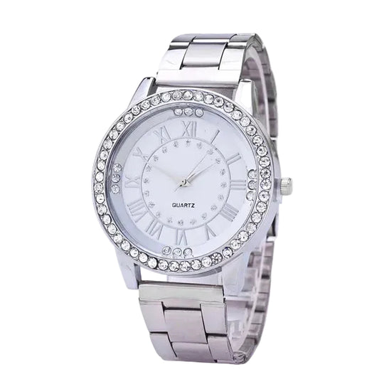 Dameshorloge met Diamanten Stijlvol 0