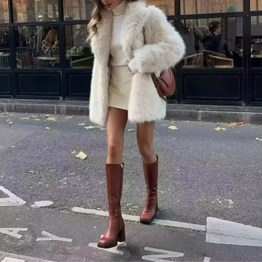 Damesjack Halflang Imitatiebont 2