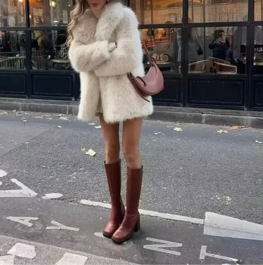 Damesjack Halflang Imitatiebont 3