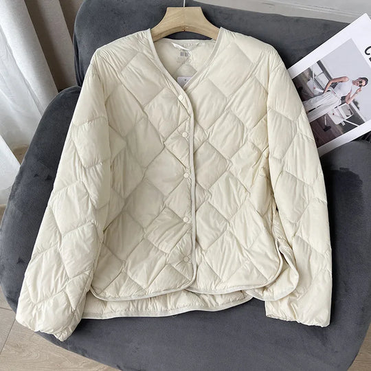 Damesjas Winter Kraagloos Losse Pasvorm Puffer Jacket 6