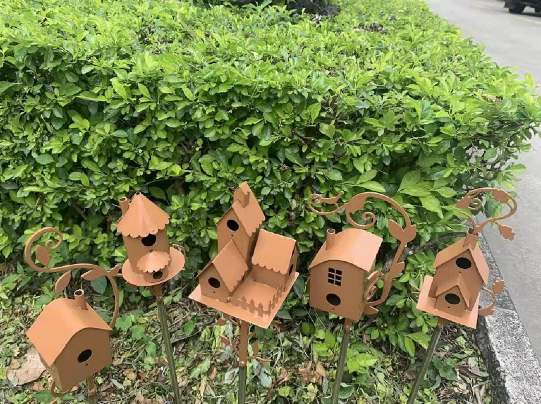 Decoratief Vogelhuisje voor Tuin met Steek 4