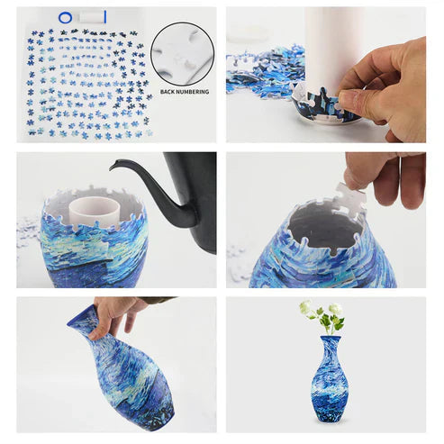 Decoratieve 3D Puzzelvaas voor Bloemen 3