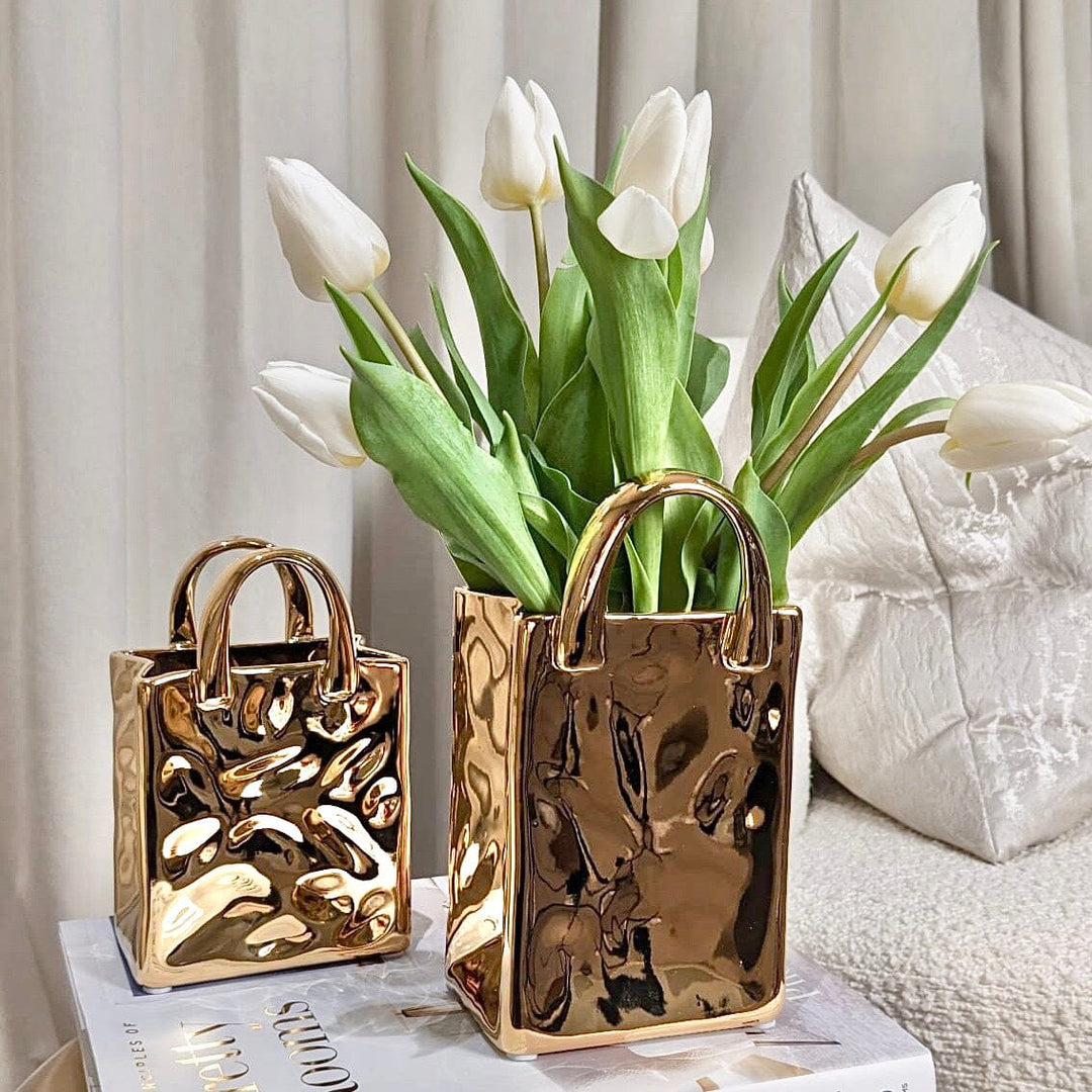 Decoratieve Gouden Tas Vaas voor Interieur 0