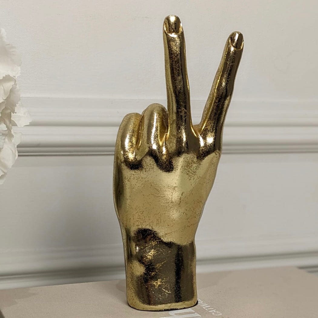 Decoratieve Handgemaakte Gouden Vredesteken 2