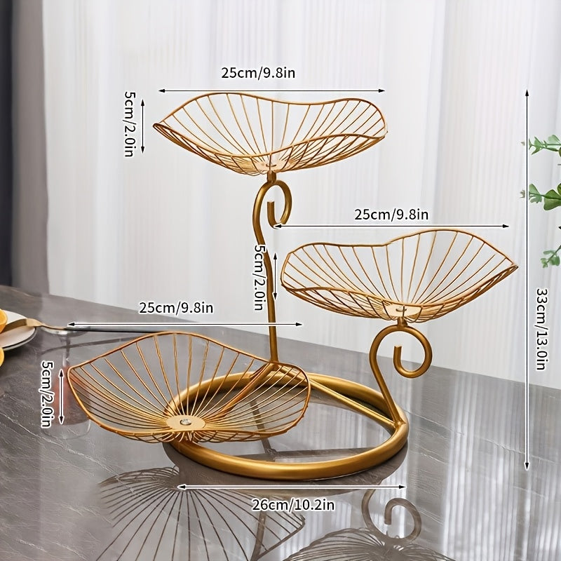 Dienbladstandaard met 3 Niveaus voor Snacks en Desserts 0