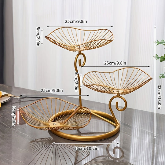 Dienbladstandaard met 3 Niveaus voor Snacks en Desserts 0