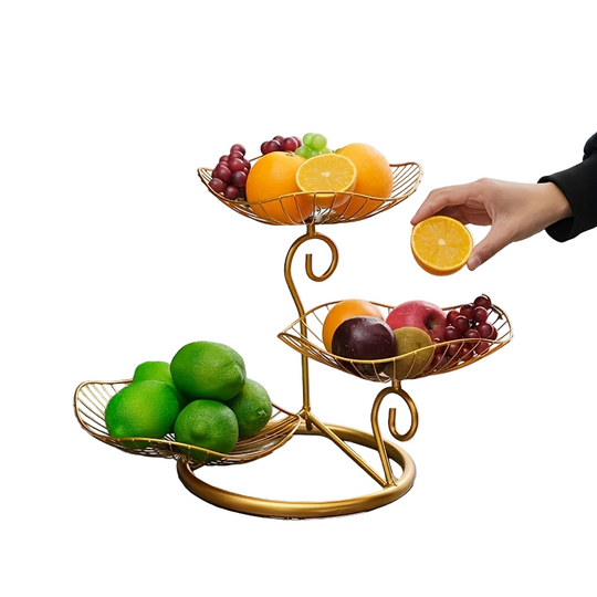 Dienbladstandaard met 3 Niveaus voor Snacks en Desserts