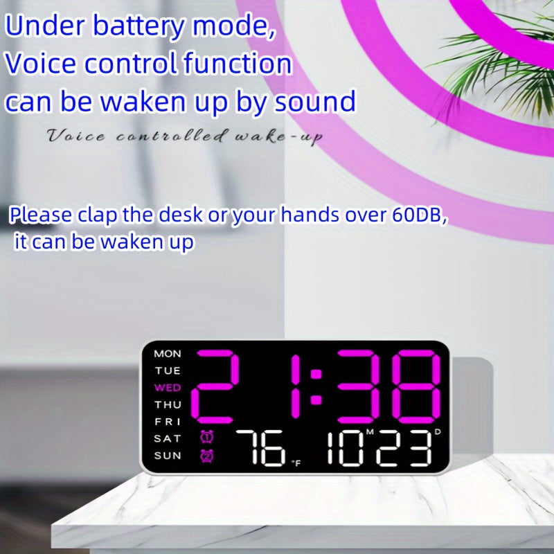 Digitale Wandklok Multifunctioneel Modern 8