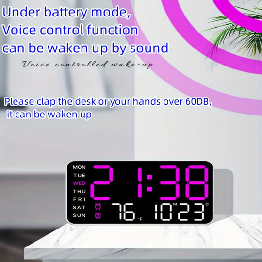 Digitale Wandklok Multifunctioneel Modern 8