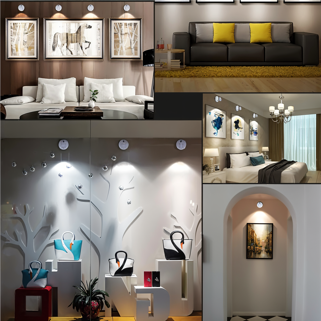 Dimbare Mini LED Spotlight Draadloos voor Thuis en Kantoor 3