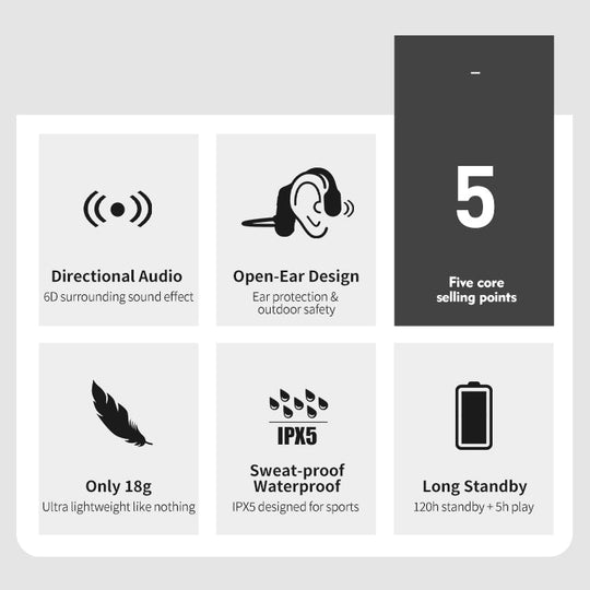 Draadloze Bluetooth Hoofdtelefoon voor Actieve Levensstijl 5