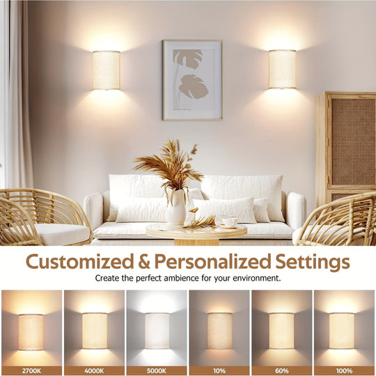 Draadloze Wandlampen Set voor Slaapkamer en Woonkamer 2