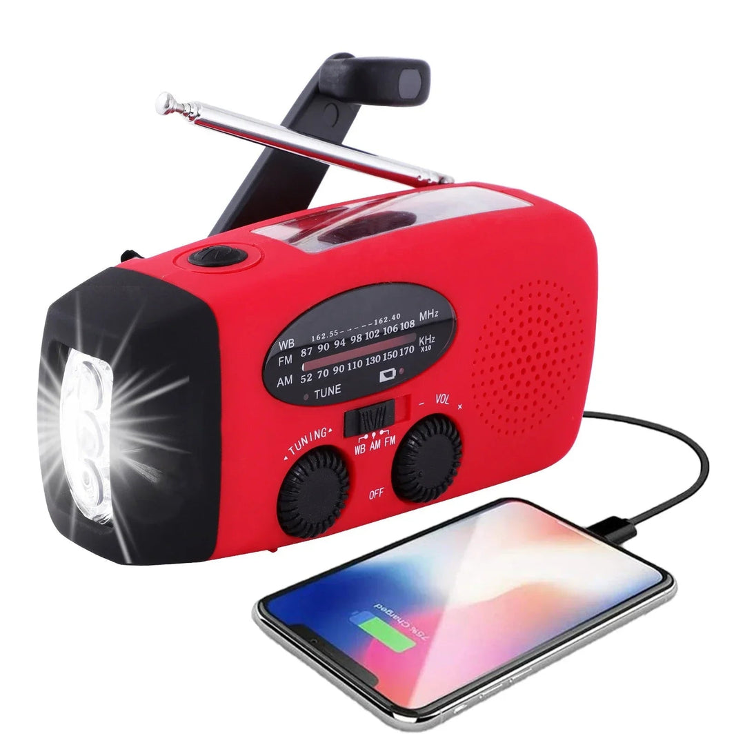 Draagbare Noodradio Opwindbaar met LED Zaklamp en Powerbank - Beste Noodradio voor Noodsituaties 2