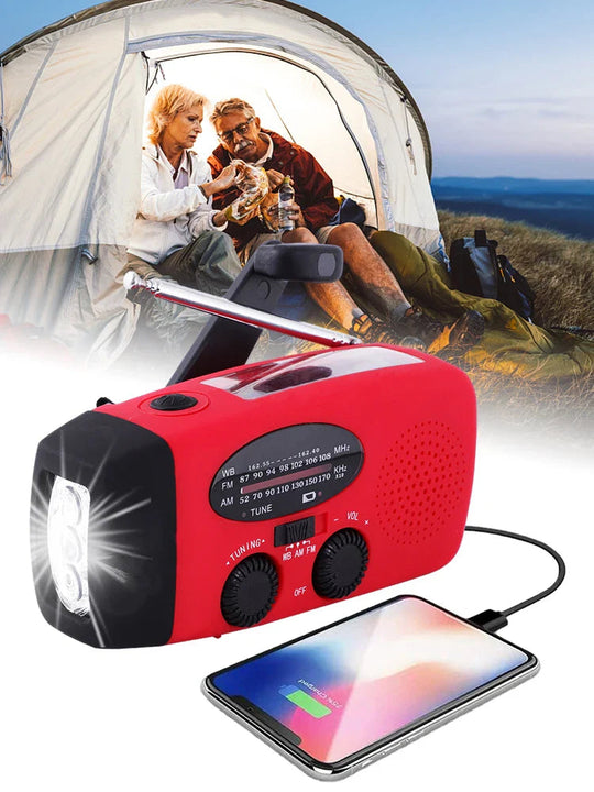 Draagbare Noodradio Opwindbaar met LED Zaklamp en Powerbank - Beste Noodradio voor Noodsituaties 3
