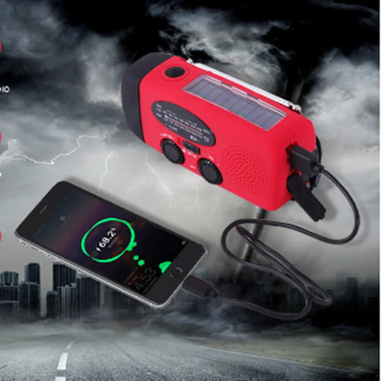 Draagbare Noodradio Opwindbaar met LED Zaklamp en Powerbank - Beste Noodradio voor Noodsituaties 5