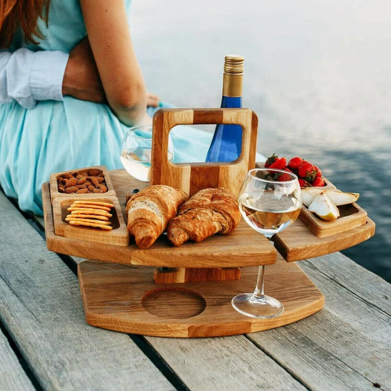 Draagbare Picknick Wijntafel Compact 2