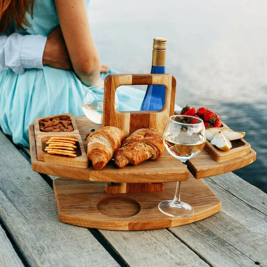Draagbare Picknick Wijntafel Compact 2