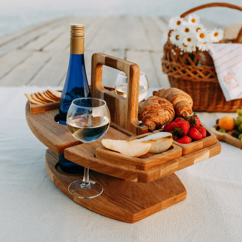Draagbare Picknick Wijntafel Compact 6