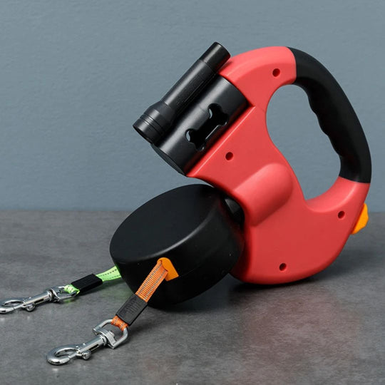 Dubbele Uittrekbare Hondenriem met Zaklamp 1