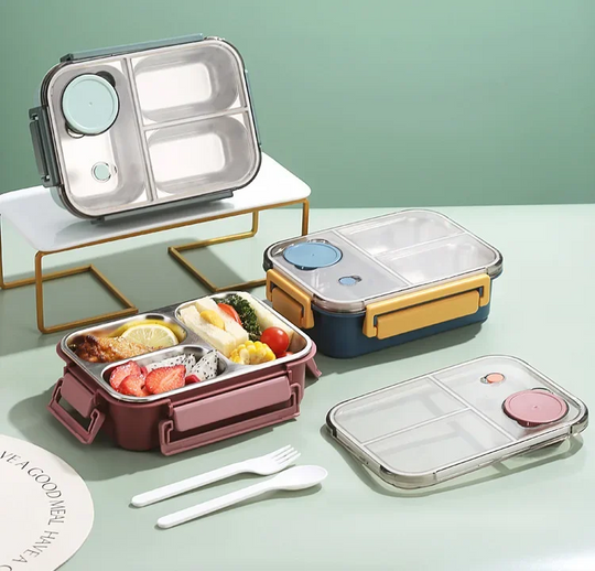 Geïsoleerde Lunchbox Bento Stijl Roestvrijstaal 1