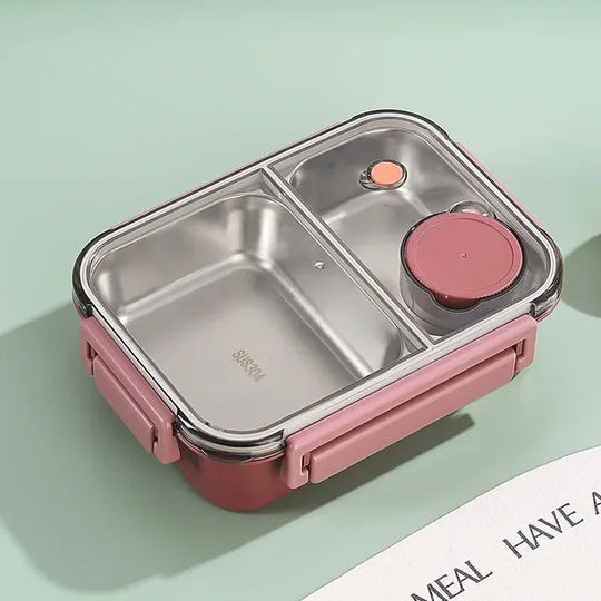 Geïsoleerde Lunchbox Bento Stijl Roestvrijstaal 10