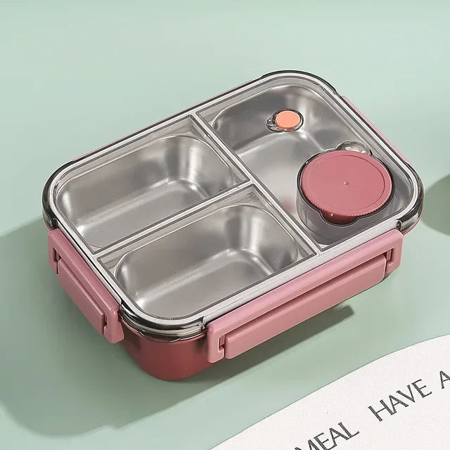 Geïsoleerde Lunchbox Bento Stijl Roestvrijstaal 8