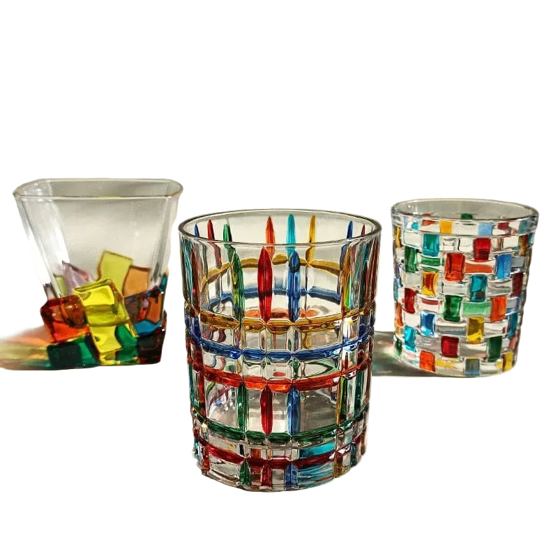 Glazen Muranoglas Drinkbeker Handgeschilderd 0