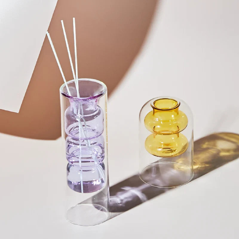 Glazen Vaas Artistiek Scandinavisch Design voor Interieurdecoratie 6