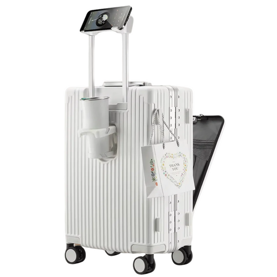 Handbagage Koffer Voor Zakenreizigers Met Aluminium Frame En USB Oplaadpoort 1