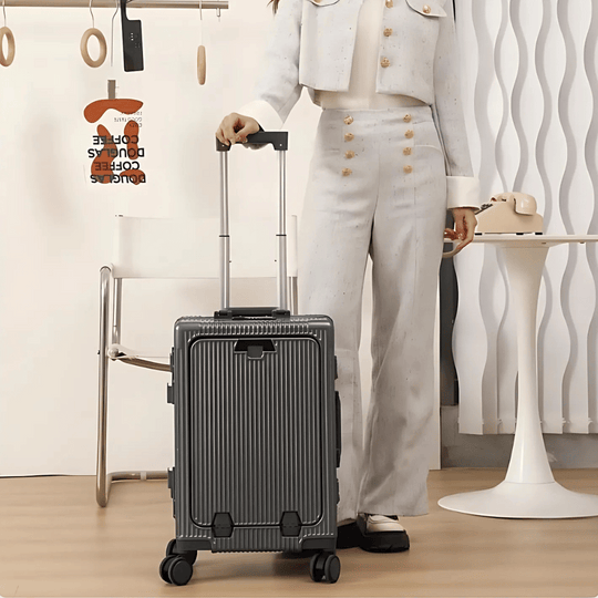 Handbagage Koffer Voor Zakenreizigers Met Aluminium Frame En USB Oplaadpoort 2