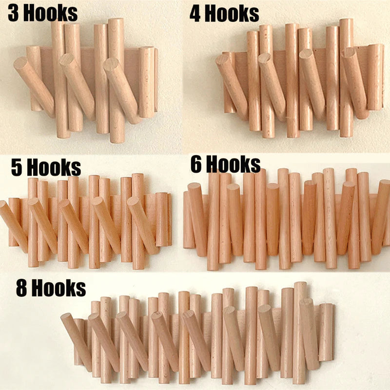 Handgemaakt Houten Kledingrek Scandinavisch Ontwerp 6