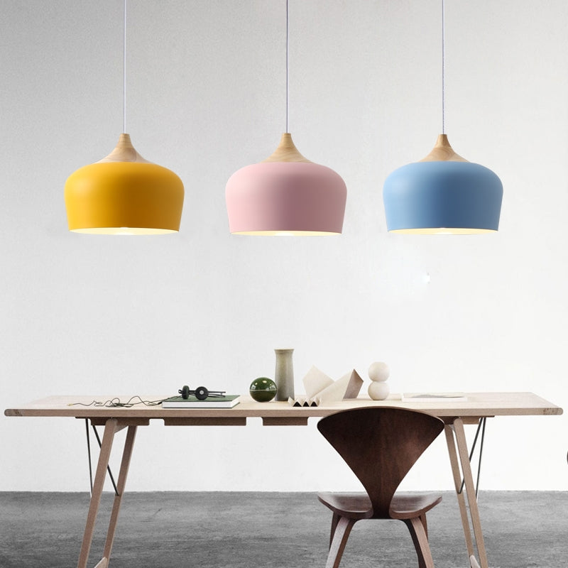 Hanglamp Eettafel Minimalistisch Met Pastel Koepel 2