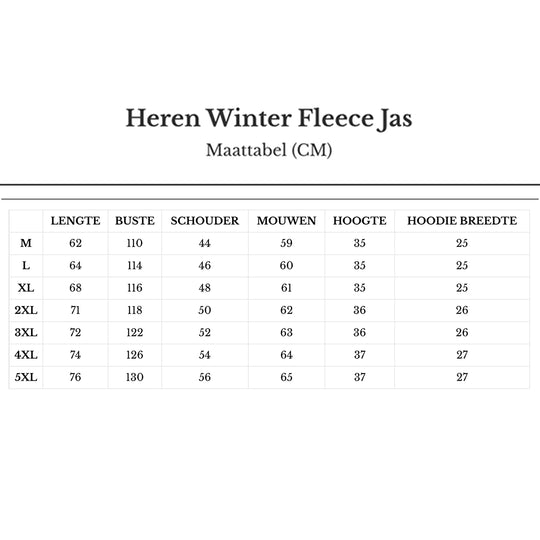 Heren Winter Fleece Jas
