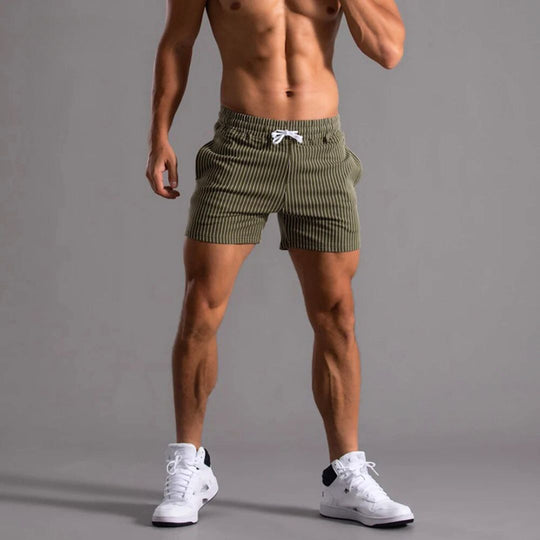 Heren Athleisure Shorts Met Streepjespatroon 1