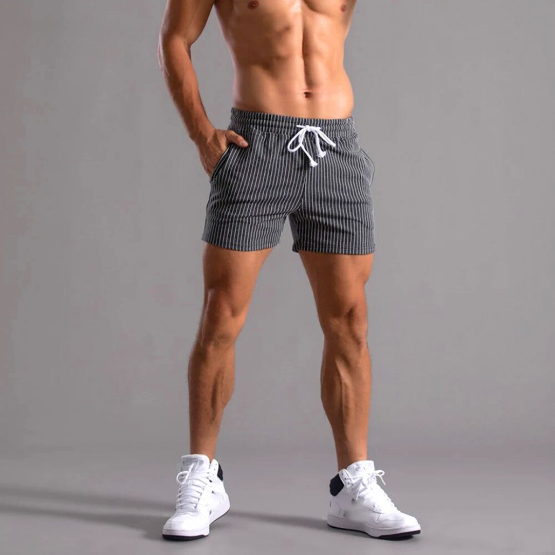 Heren Athleisure Shorts Met Streepjespatroon 2