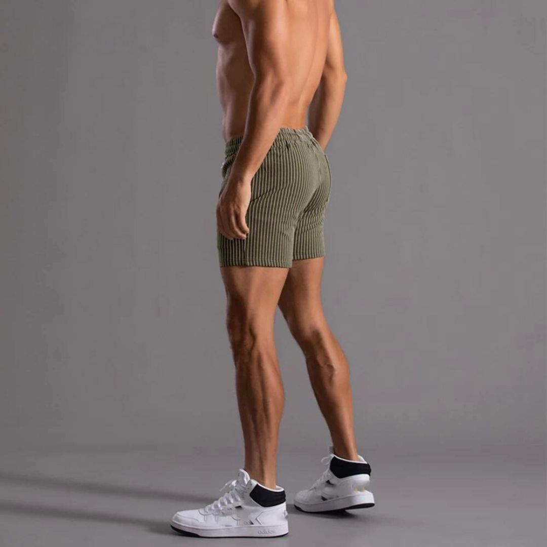 Heren Athleisure Shorts Met Streepjespatroon 4